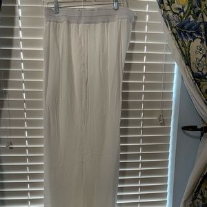 White wide-leg slacks